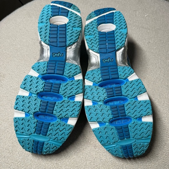Ryka Hydro Sport Cross Trainer Shoes Turquoise and Gray Mesh Sneakers - Picture 8 of 8